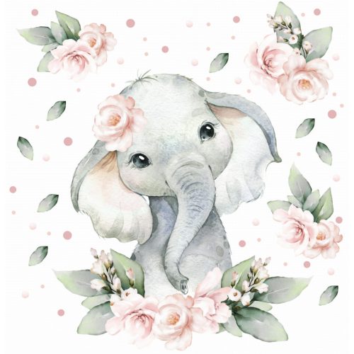 Elefánt akvarell falmatrica