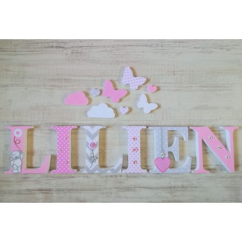 "LILIEN" stílusú dekor betűk bármilyen névvel
