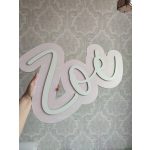 Rózsaszín,hangjegyes név dekoráció, dekor betűk  bármilyen névvel