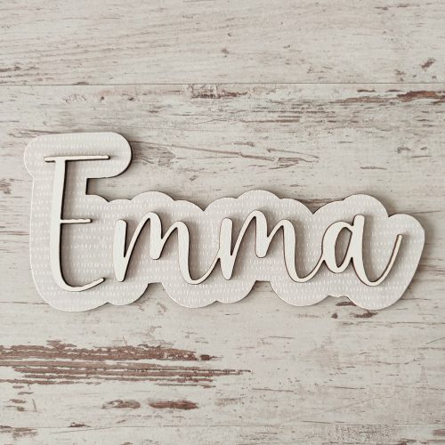 Bézs név dekoráció, dekor betűk  bármilyen névvel