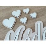 Festett név dekoráció, dekor betűk bármilyen névvel natúr 