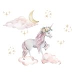 Unikornis akvarell falmatrica