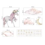 Unikornis akvarell falmatrica