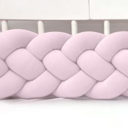   Velúr 4 szálas fonott rácsvédő több méretben,púder rózsaszín