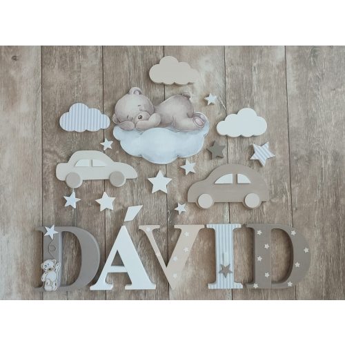 "DÁVID" stílusú dekor betűk bármilyen névvel