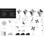 Papírsárkányos falmatrica szett menta extra szett