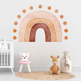 Bohém szivárvány pöttyös falmatrica