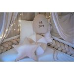 Lufi párna névvel hímzett bézs