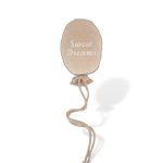 Lufi párna névvel hímzett bézs