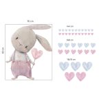 Nyuszi szívvel falmatrica szett 