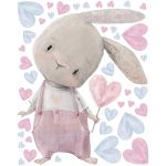 Nyuszi szívvel falmatrica szett 