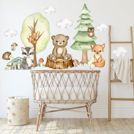 Erdei állatos extra falmatrica