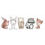 Boho erdei állatok falmatrica szett