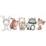 Boho erdei állatok falmatrica szett