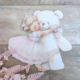 Balerina lány rose macival