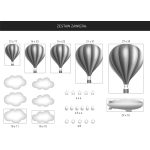 Solid hőlégballonos falmatrica szett rose