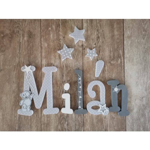 "Milán" stílusú dekor betűk bármilyen névvel! 