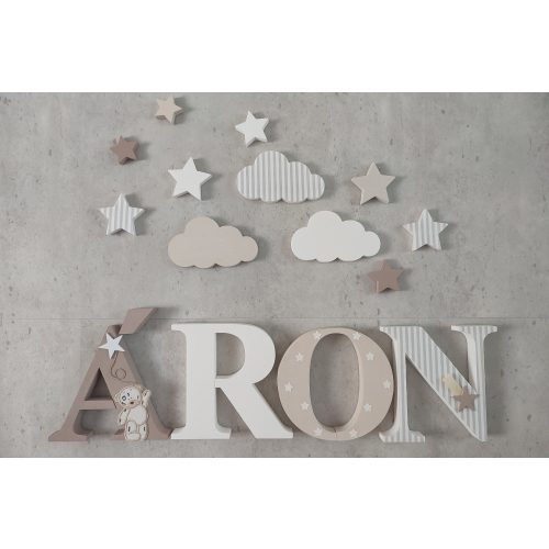 "ÁRON" stílusú dekor betűk bármilyen névvel