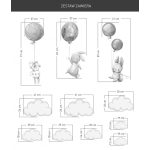 Nyuszi lufis falmatrica rózsaszín XXL