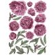 Rózsás falmatrica szett XL lilás rózsaszín