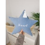 Névvel hímzett bársony csillagpárna