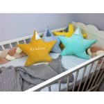 Névvel hímzett bársony csillagpárna