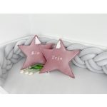 Névvel hímzett bársony csillagpárna