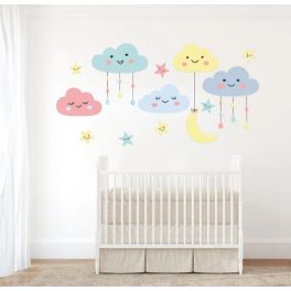 Vidám felhők falmatrica szett  XXL méret