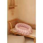 Fonott babafészek 2in1 púderrózsaszín