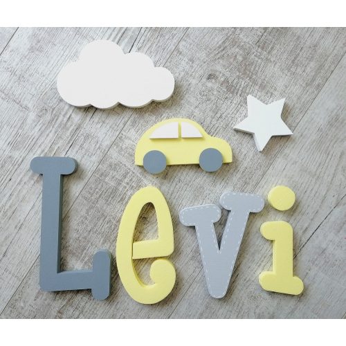"Levi" minimál stílusú dekor betűk bármilyen névvel! 
