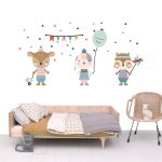 Őzi és barátai színes XXL falmatrica