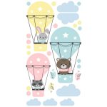 Nyuszi Bogi és barátai falmatrica pasztell XXL