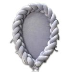 Fonott babafészek 2in1 középszürke