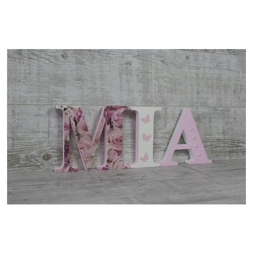 "MIA" stílusú dekor betűk bármilyen névvel