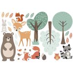 Erdei állatos falmatrica 2. S-M méret