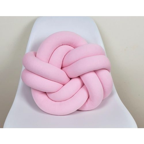 Twist csomó párna menta 40x40cm rózsaszín velúr