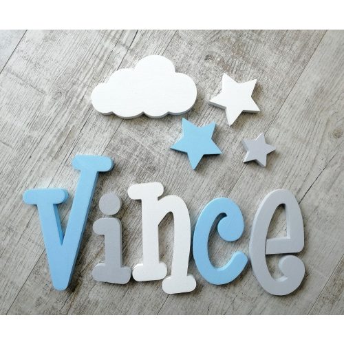 "Vince" minimál stílusú dekor betűk bármilyen névvel! 