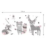 Indián nyár falmatrica szett babarózsaszín XXL