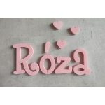 Dekor betűk ajtóra bármilyen névvel, barackvirág színnel