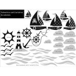 Hajós falmatrica szett sötét menta