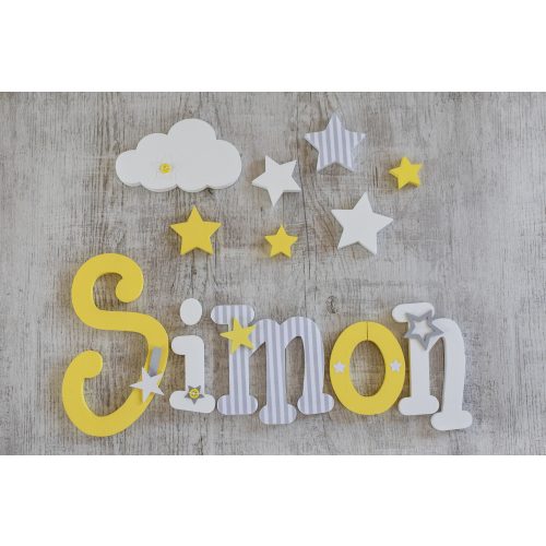 "Simon" stílusú dekor betűk bármilyen névvel! 