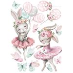 Balettes őzis és nyuszis falmatrica XXL