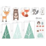Erdei állatos XL falmatrica 1.