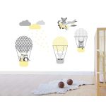 Pingvinek  és barátaik falmatrica sárga