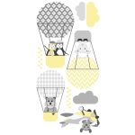 Pingvinek  és barátaik falmatrica sárga