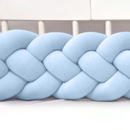   Velúr 4 szálas fonott rácsvédő több méretben, babakék