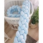 Velúr 4 szálas fonott rácsvédő több méretben, babakék