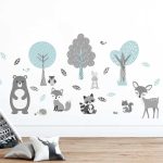Erdei állatos XL falmatrica 2. menta