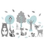 Erdei állatos XL falmatrica 2. menta