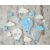Hólégballonos dekor szett jégkék színben